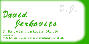 david jerkovits business card